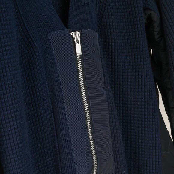 Sacai AW/17 Navy & Black Wool MA-1 Knit Cardigan - Picture 7 of 11